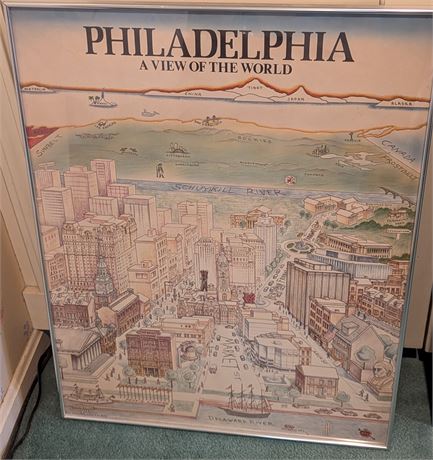 Philadelphia Map Framed Print 28.5" x 22.5"
