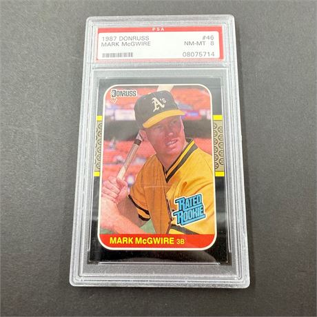 PSA 8 - 1987 Donruss Mark McGwire