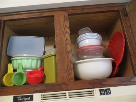 Cupboard Full of Plastic Ware