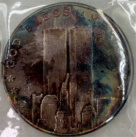 Twin Towers 911 .999 Fine Silver One Troy Ounce Coin