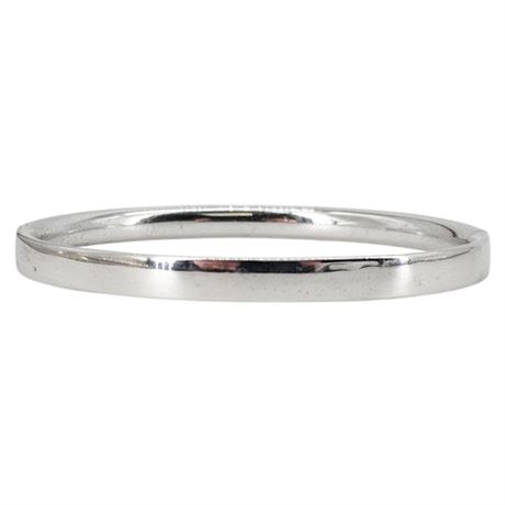 Vintage BALLOU Sterling Silver Oval Clamper Bangle Bracelet