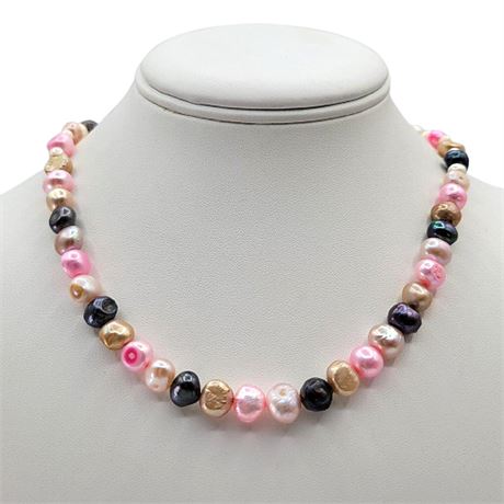 4-Color Freshwater Pearl Necklace