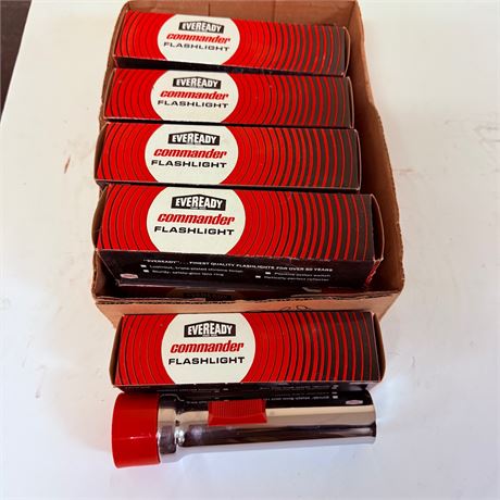 10 NOS Eveready Commander Flashlights