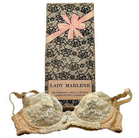 Lady Marlene Vintage Lingerie Box with "Silk Skin" Lace Bra