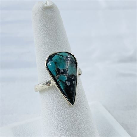 Turquoise Sterling Ring Size 7.5