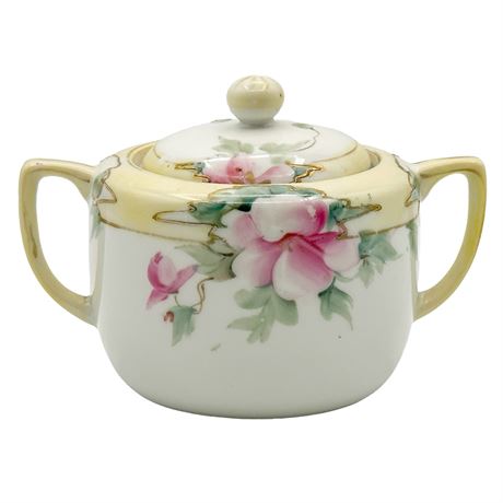 Vintage, Hand-Painted Porcelain Nippon Sugar Bowl