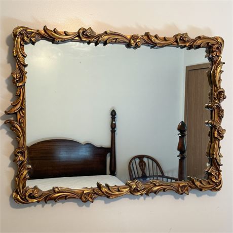 Baroque-Style Gold Framed Vintage Mirror