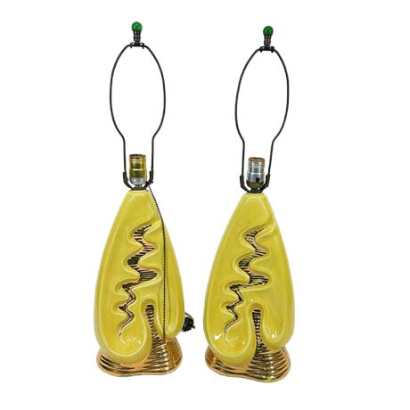 MCM Ceramic Table Lamps