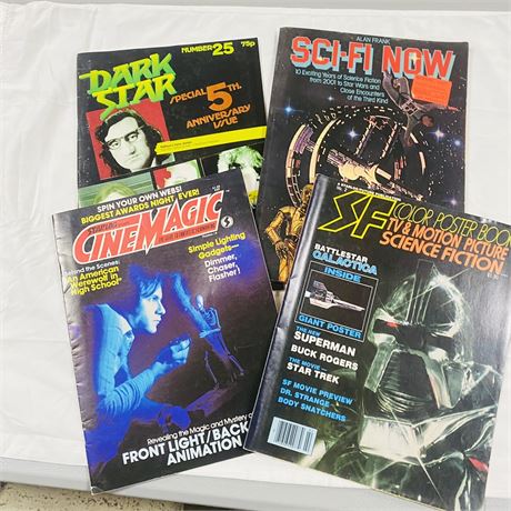 4 Vintage Science Fiction Magazines