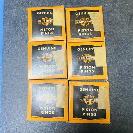 6 NOS WW2 Army Surplus Harley Davidson Piston Rings