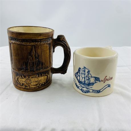 Vintage Disney + Old Spice Mugs