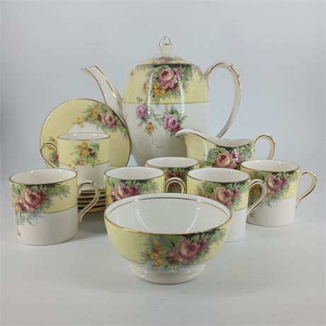 Royal Winton Tea Set, Margaret Rose Pattern, Fine Bone China from England