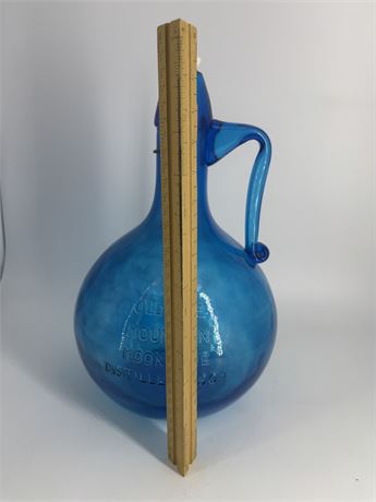 Large Blue Bottle With Handle And Stopper