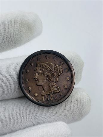1855 Large Cent Slant 5’s