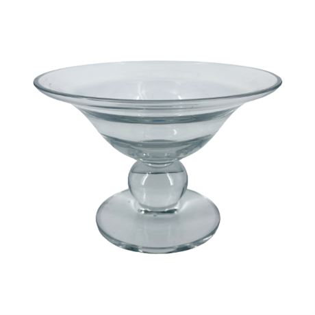 Clear Glass Pedestal Compote