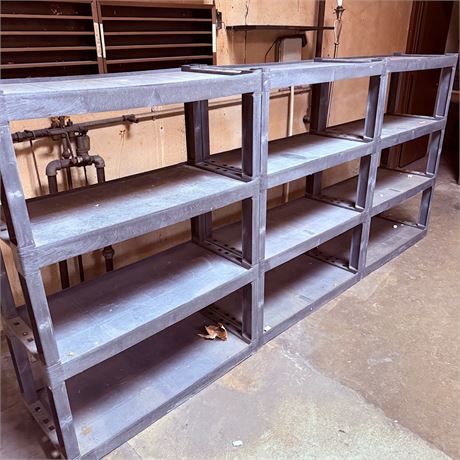 Lot of 3 40” Shelving Units