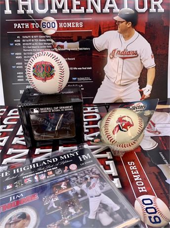 10 pc Cleveland Indians Jim Thome Baseball Collectibles