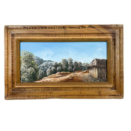 Original Acrylic on Canvas Farm Scene Signed