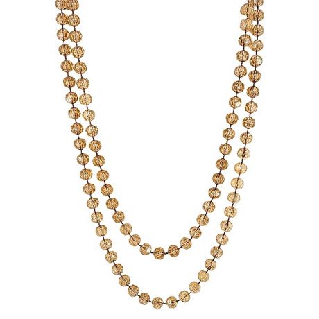 Vintage 60 Inch Faceted Plastic Endless Beaded Necklace
