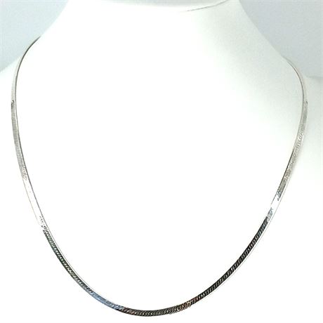 Italian 925 Silver Herringbone Chain