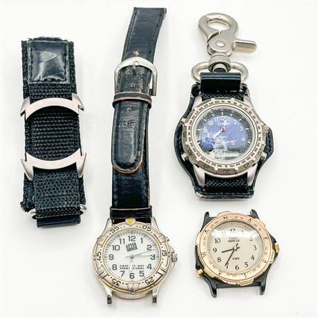 Lot of 3 Gold & Silver Tone Vintage Watches
