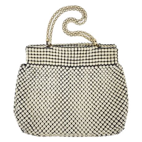 Vintage WHITING & DAVIS Off-White "Alumesh" Handbag