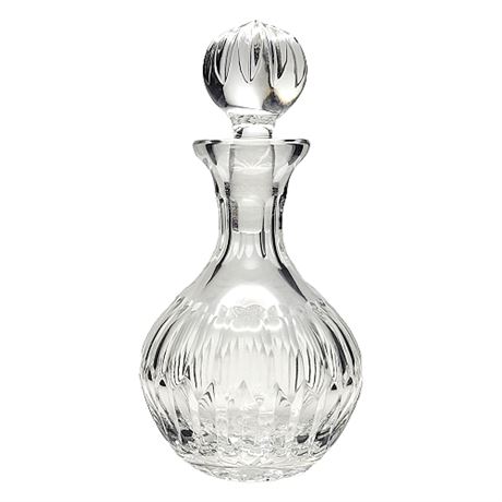 Vintage Round Cut Crystal Perfume Bottle w/ Stopper