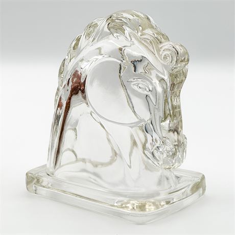Federal Glass Vintage Horse Head Bookend