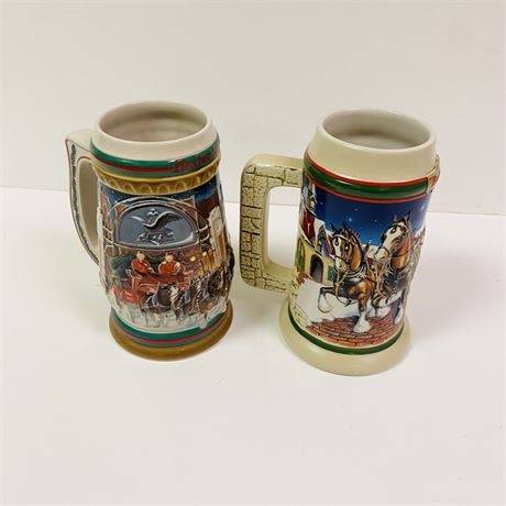 2 Budweiser Steins