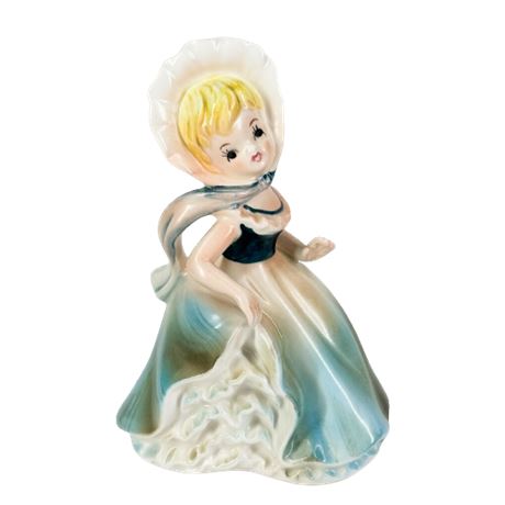Napcoware Girl in Blue Dress Figurine No C-6391