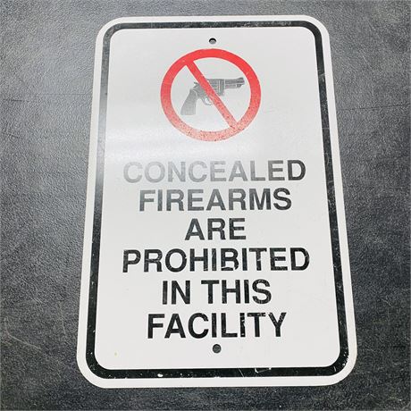 No Firearms Sign