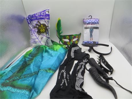 New Spider Webs, Butterfly Wings & Mask, New Halloween Leggings, Gloves, Horns,