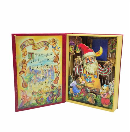 Decorative Book with Holiday Scene