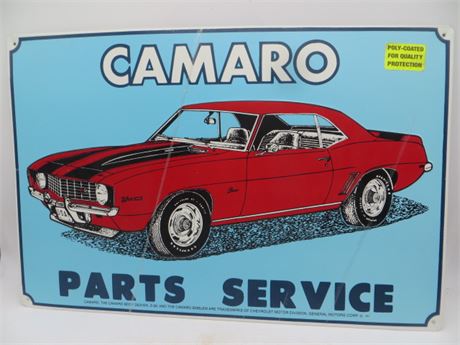 "Camaro" Poly-Coated Metal Sign