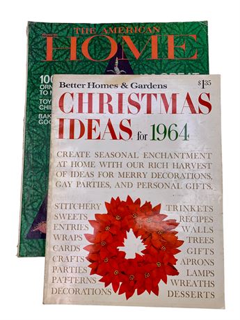 1964 & 1965 Christmas Magazines: Better Homes & Gardens, American Home
