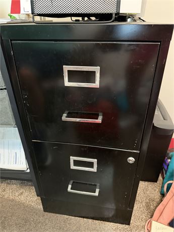 2 Drawer Metal File Cabinet