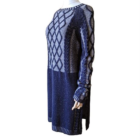 'S Max Mara Italian Wool/Cashmere Blue Tunic Sweater