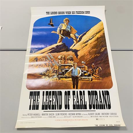 Original 1974 The Legend of Earl Durand Movie Poster
