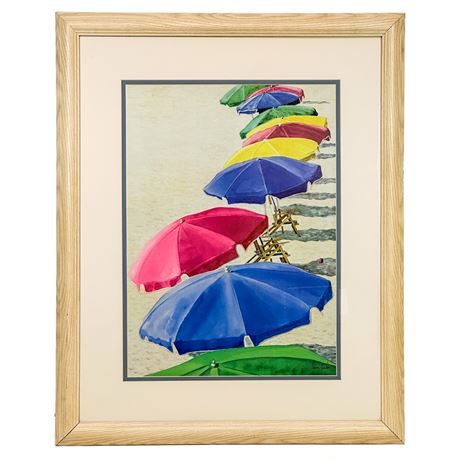 Framed Print of "Umbrella Row" by Steven Jordan