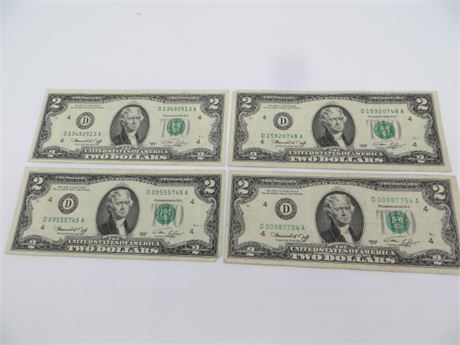 $2 Certificates 1976 x 4