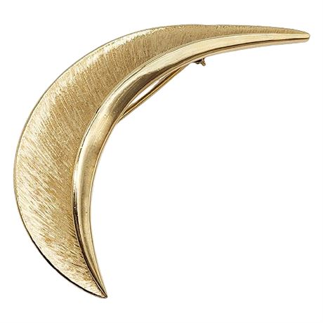 Vintage CROWN TRIFARI Large Swoosh Brooch