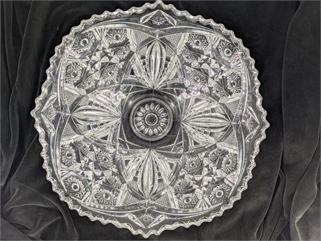 American Brilliant Cut Glass Large Serving Bowl