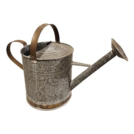 Large Turkish Made Galvanized Steel & Copper Watering Can