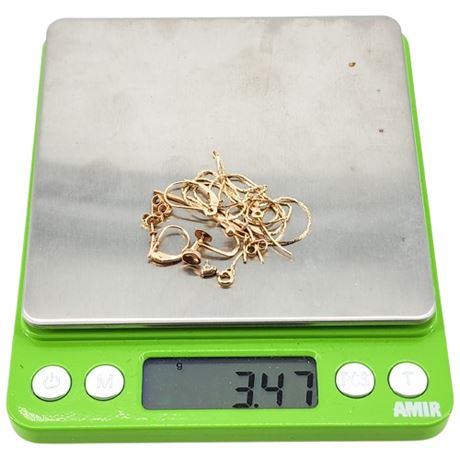 3.47g 10K to 14K Gold Scrap Lot