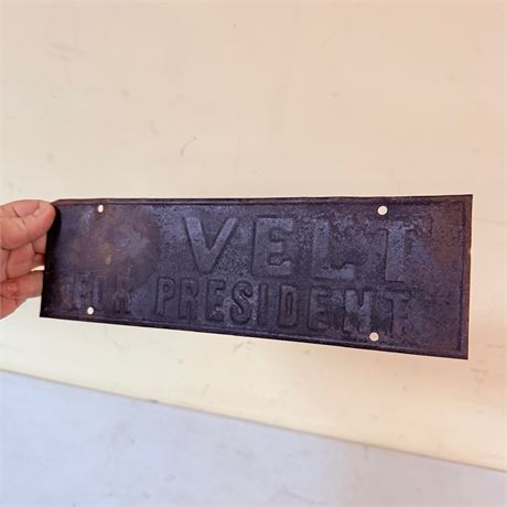 1932 Franklin Roosevelt For President Campaign License Plate