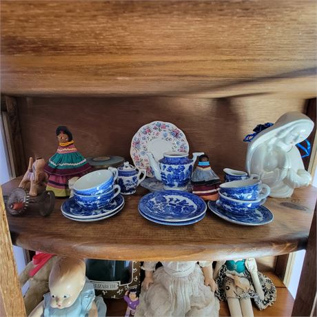 China Set / Figurine Shelf Lot
