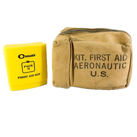 Pair of Vintage First Aid Kits including Aeronautic