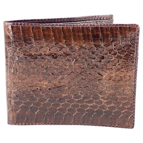 Vintage Unused Snakeskin Bi-Fold Wallet