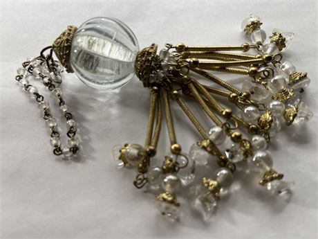 Vintage Aurora, borealis and Crystal chandelier pull