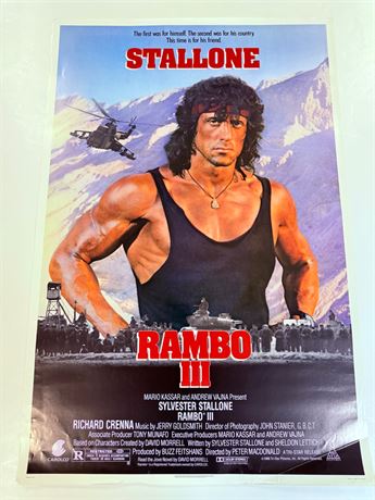Rambo III Original Rolled 27x41 Movie Poster